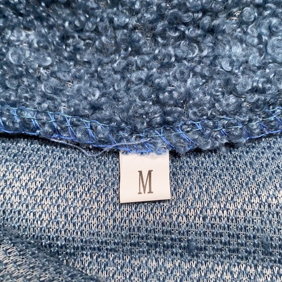 LaMode Fleece Zip Neck Pullover 💗 Blue - Picture 15 of 15